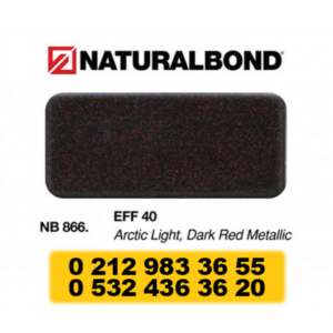 4 MM- SİMLİ RENKLERDE - ALU. KOMPOZİT PANEL - 125X320 CM - (NB-866) KOYU KIRMIZI MET.