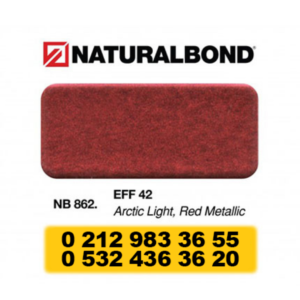 4 MM- SİMLİ RENKLERDE - ALU. KOMPOZİT PANEL - 125X320 CM - (NB-862) KIRMIZI METALİK