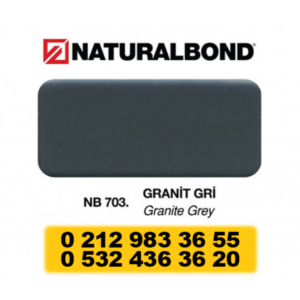 4 MM - ALUMİNYUM KOMPOZİT PANEL - 125X320 CM - NB 703 - GRAFİT GRİ