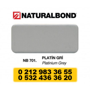 4 MM - ALUMİNYUM KOMPOZİT PANEL - 125X320 CM - NB 701 - PLATİN GRİ