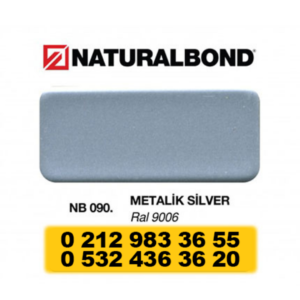 4 MM - ALUMİNYUM KOMPOZİT PANEL - 125X320 CM - NB 090 - MET.SİLVER