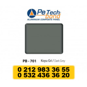 ALÜMİNYUM KOMPOZİT PANEL 0.30MM KOYU GRİ