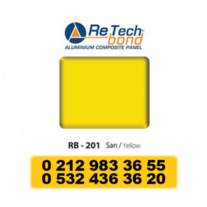 ALÜMİNYUM KOMPOZİT PANEL 0.25MM SARI
