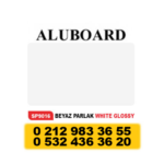 ALUBOARD ALÜMİNYUM KOMPOZİT PANEL (4MM) - 125 X 320 CM BEYAZ PARLAK