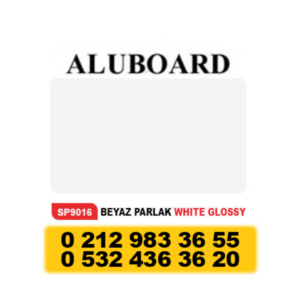 ALUBOARD ALÜMİNYUM KOMPOZİT PANEL (4MM) - 125 X 320 CM BEYAZ PARLAK