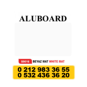 ALUBOARD ALÜMİNYUM KOMPOZİT PANEL (4MM) - 125 X 320 CM BEYAZ MAT