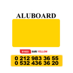 ALUBOARD ALÜMİNYUM KOMPOZİT PANEL (4MM) - 125 X 320 CM SARI