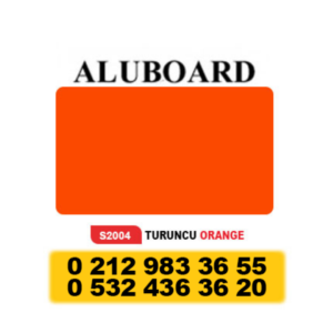 ALUBOARD ALÜMİNYUM KOMPOZİT PANEL (4MM) - 125 X 320 CM TURUNCU