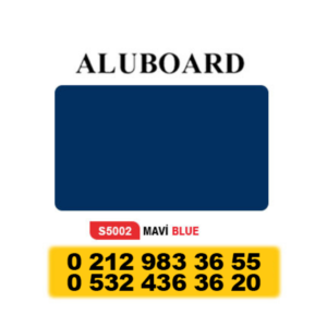 ALUBOARD ALÜMİNYUM KOMPOZİT PANEL (4MM) – 125 X 320 CM MAVİ