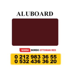 ALUBOARD ALÜMİNYUM KOMPOZİT PANEL (4MM) – 125 X 320 CM BORDO