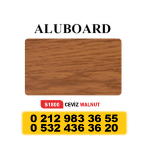 ALUBOARD ALÜMİNYUM KOMPOZİT PANEL (4MM) – 125 X 320 CM CEVİZ