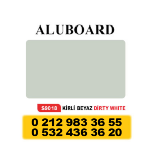 ALUBOARD ALÜMİNYUM KOMPOZİT PANEL (4MM) – 125 X 320 CM KİRLİ BEYAZ
