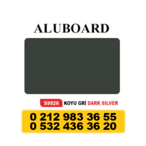 ALUBOARD ALÜMİNYUM KOMPOZİT PANEL (4MM) – 125 X 320 CM KOYU GRİ