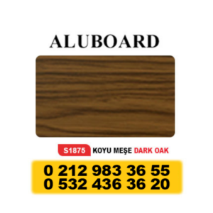 ALUBOARD ALÜMİNYUM KOMPOZİT PANEL (4MM) – 125 X 320 CM KOYU MEŞE