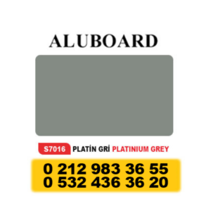 ALUBOARD ALÜMİNYUM KOMPOZİT PANEL (4MM) – 125 X 320 CM PLATİN GRİ